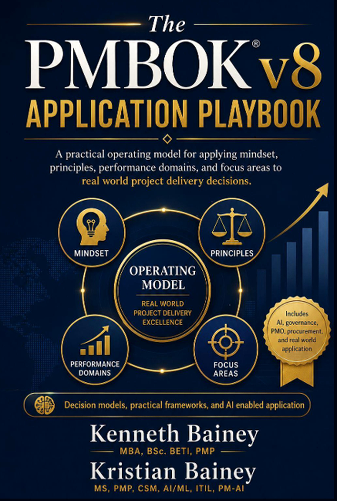 Cover of The PMBOK v8 Application Playbook by Kenneth Bainey and Kristian Bainey